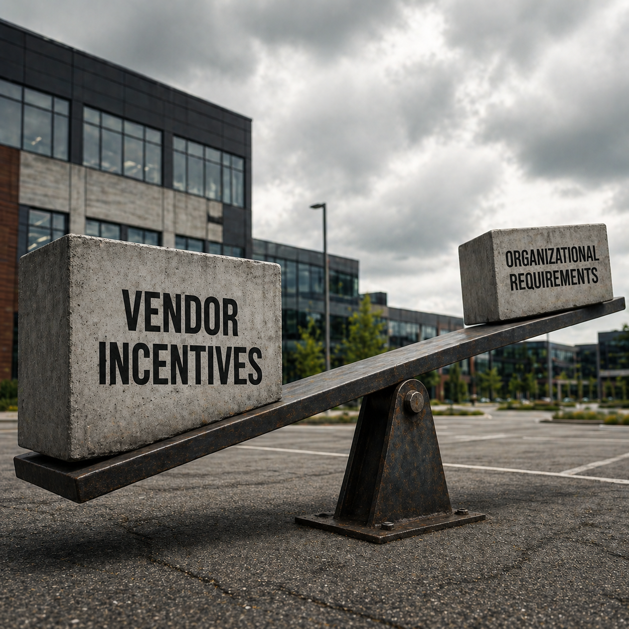 Vendor incentives vs. organizational requirements