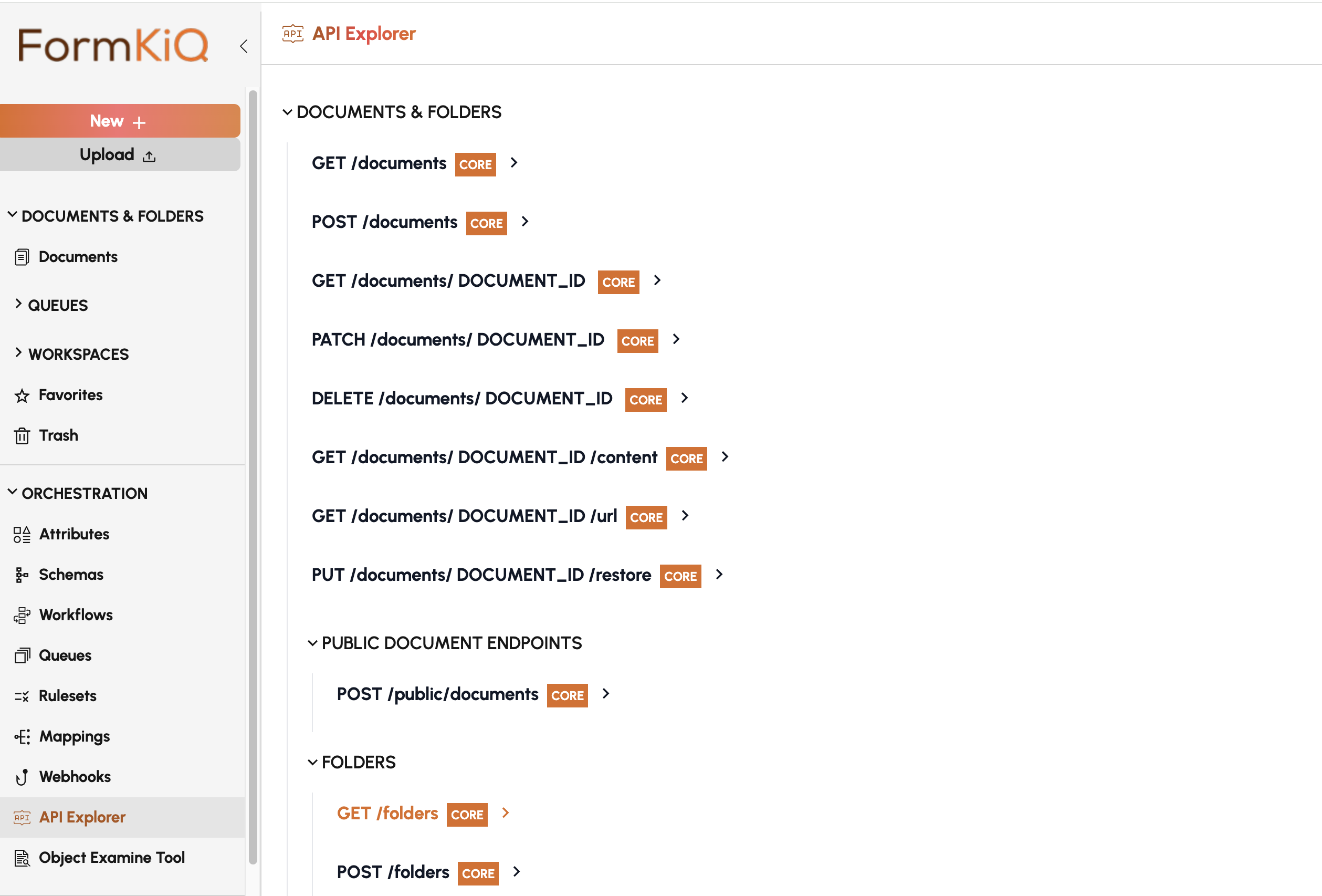 FormKiQ API Explorer