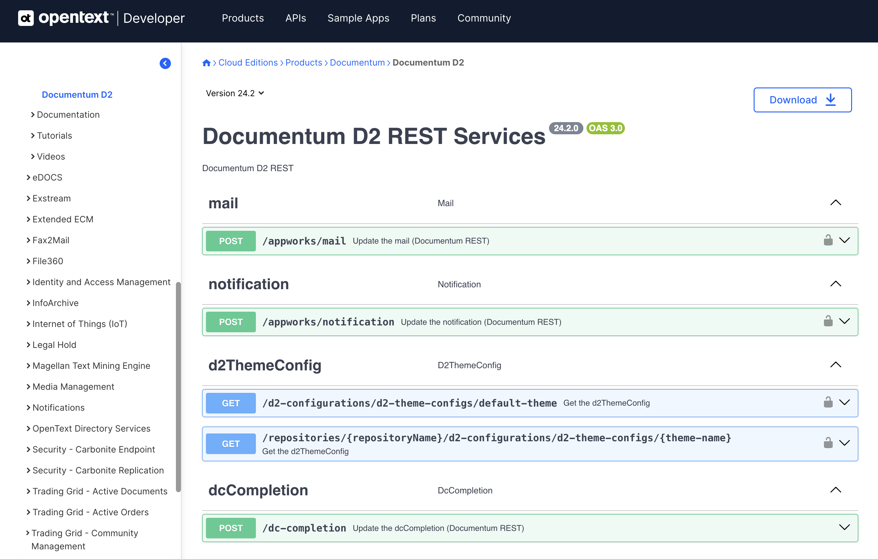 OpenText Documentum API Reference